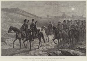 The Afghan Boundary Commission, March in the Early Morning, in Persia by William Crimea Simpson